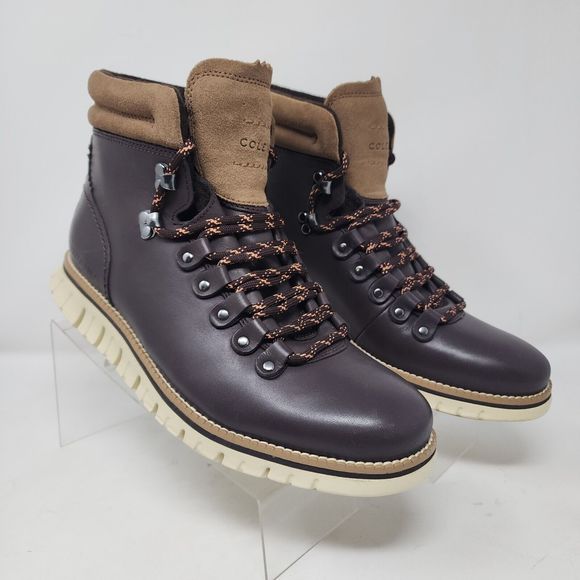 Cole Haan Waterproof Boots Mens Brown ZeroGrand Leather Hiking